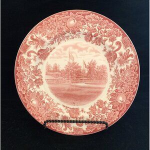 Wedgwood Pink St. Paul’s School Lower Grounds Dinner Plate 1928 10 3/8”